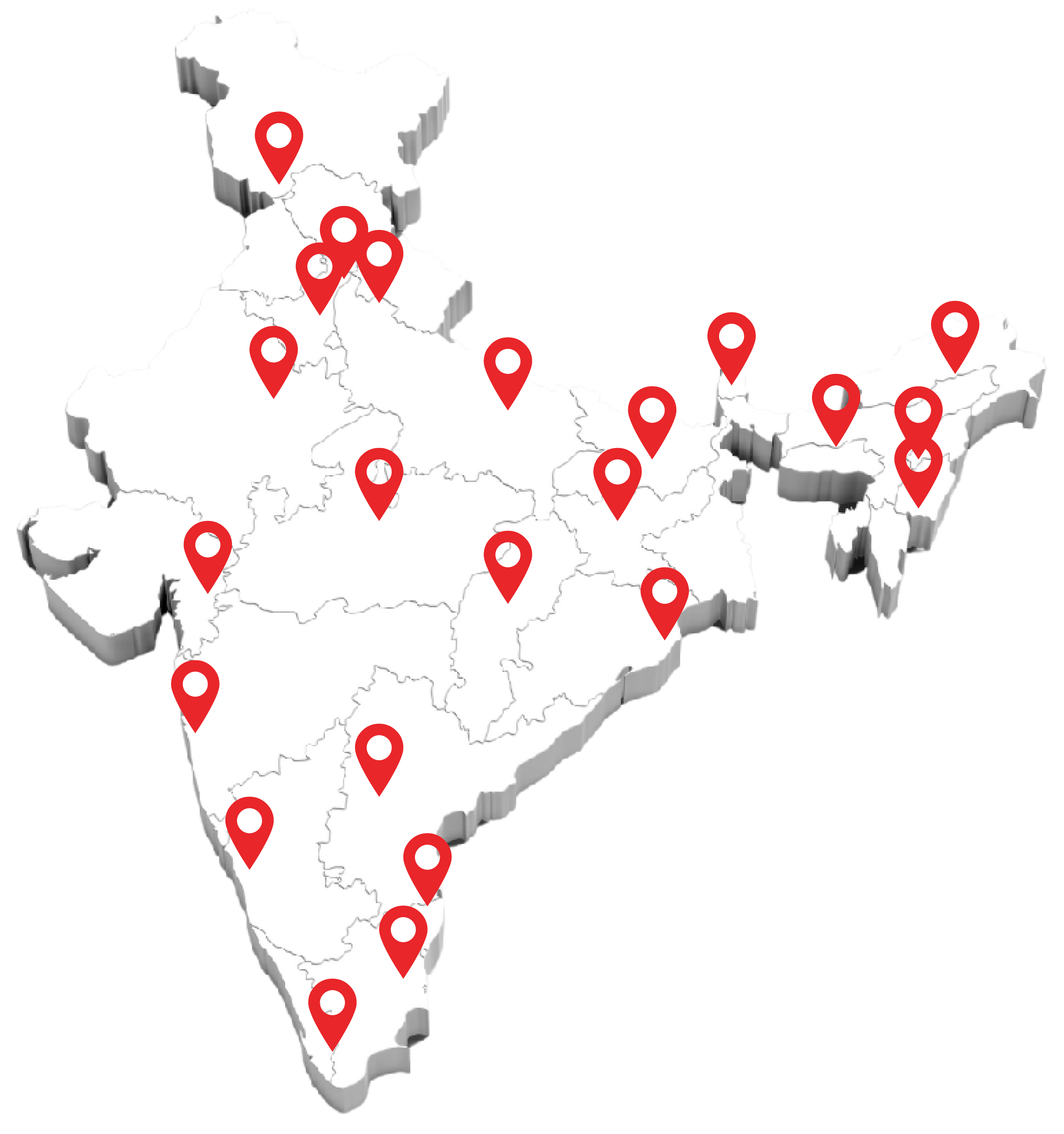India Map with Nivesh Coverage